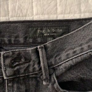 Rag & Bone Dylan Denim Crop Flare Jeans Gray